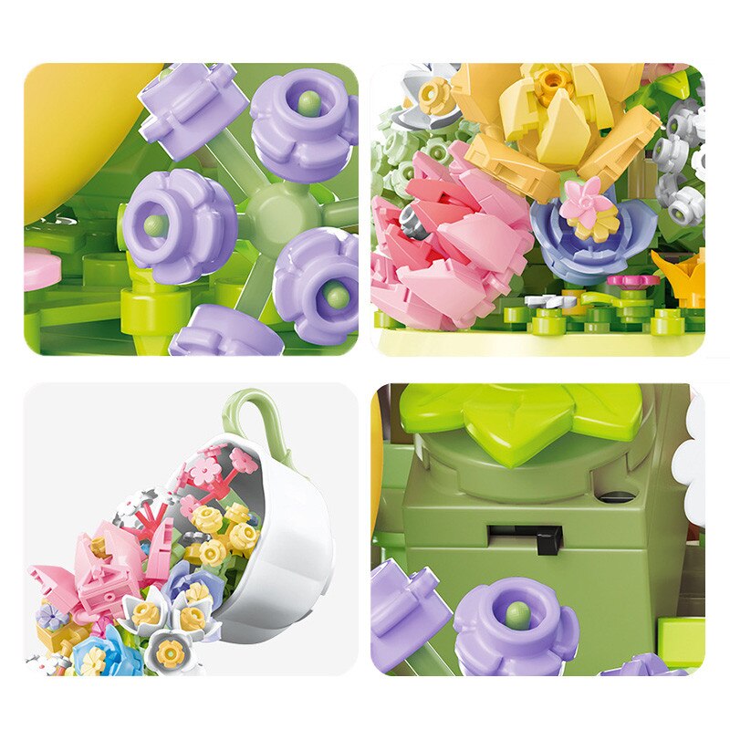 Building Block Flower Music Box - Heartzcore MK18882 Heartzcore