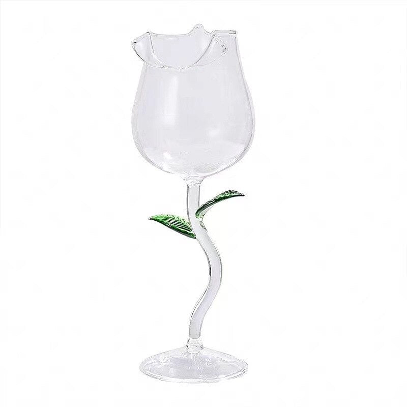 Rose Flower Wine Glass Goblet - Heartzcore Heartzcore