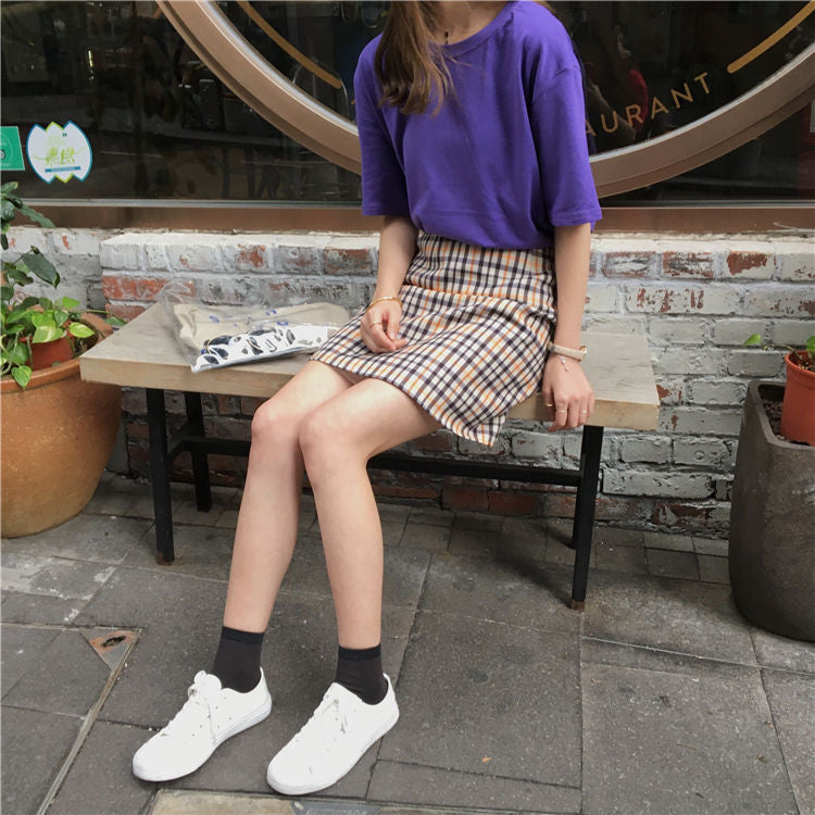 Crew-Neck Short-Sleeve T-Shirt WI107 MK Kawaii Store