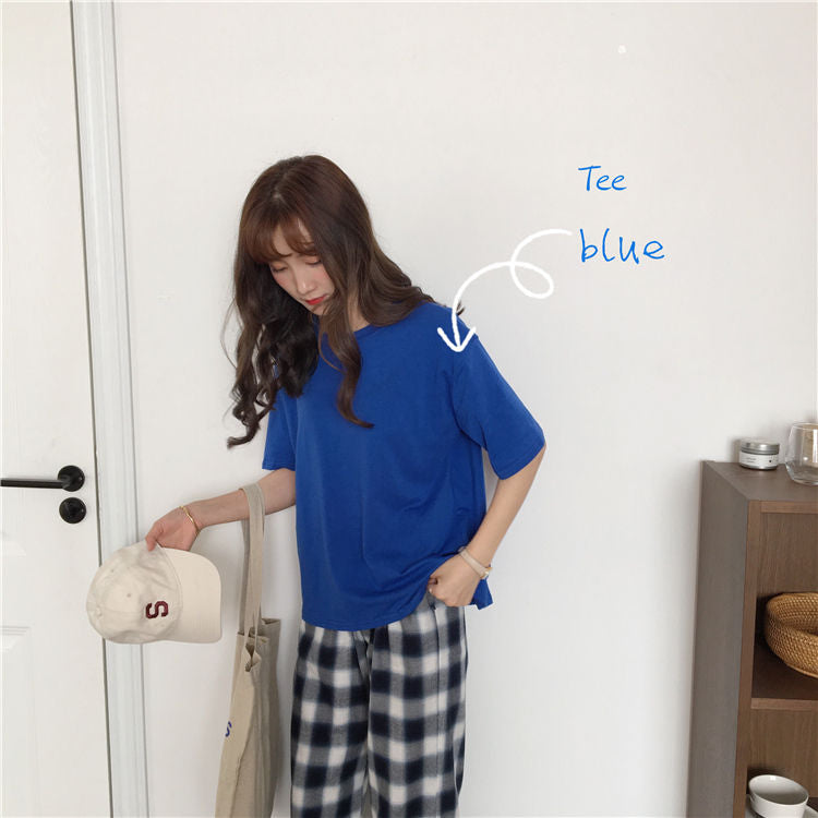 Crew-Neck Short-Sleeve T-Shirt WI107 MK Kawaii Store