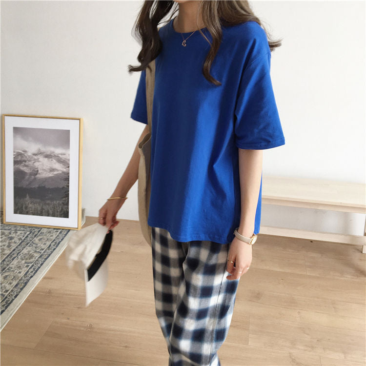 Crew-Neck Short-Sleeve T-Shirt WI107 MK Kawaii Store