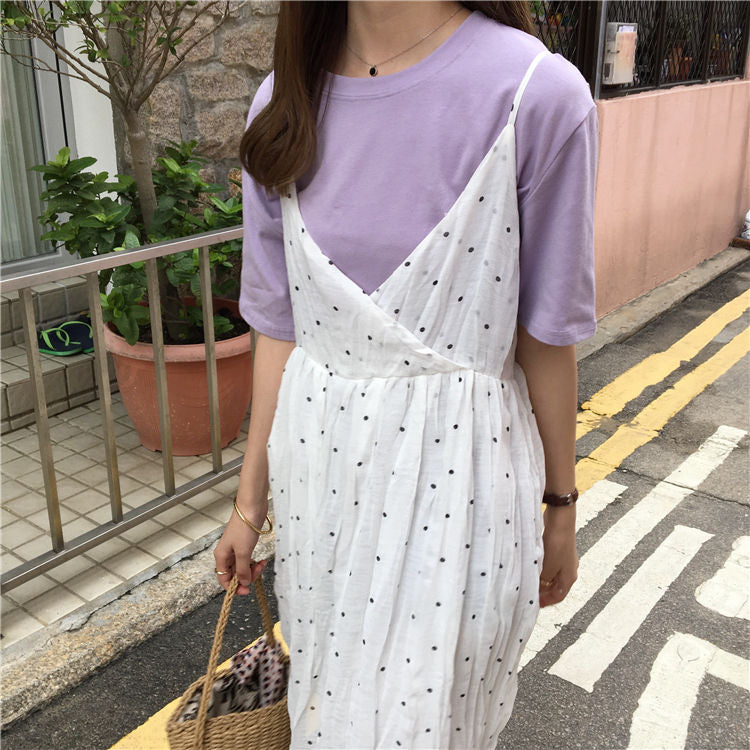 Crew-Neck Short-Sleeve T-Shirt WI107 MK Kawaii Store