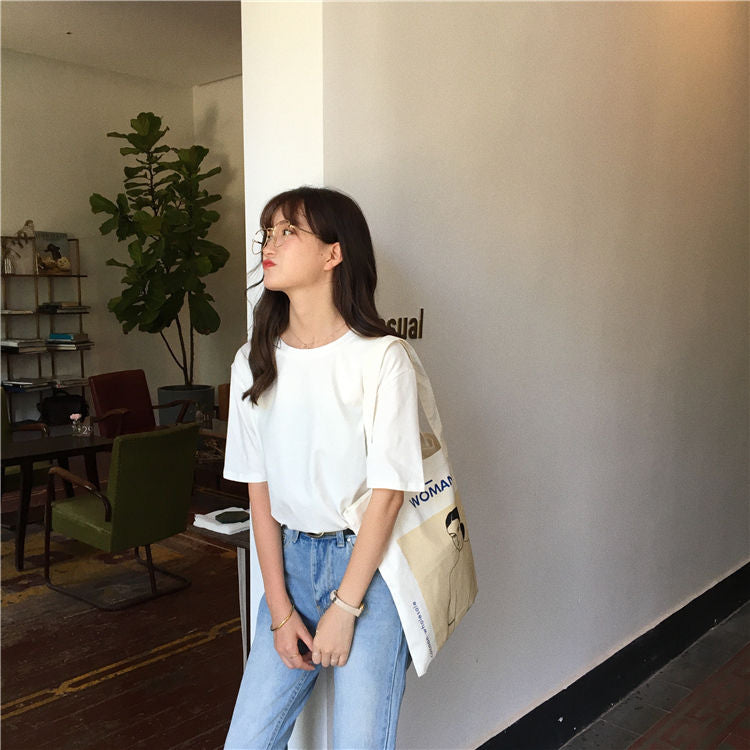 Crew-Neck Short-Sleeve T-Shirt WI107 MK Kawaii Store