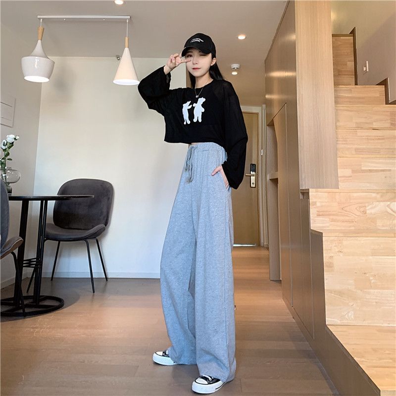 Wide-Leg Sweatpants dd35 MK Kawaii Store
