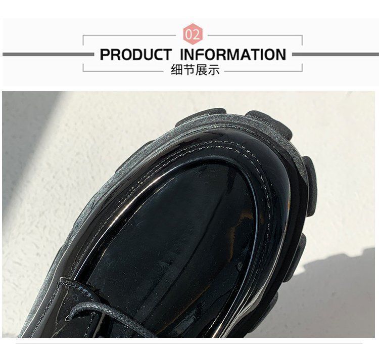 Faux Leather Platform Lace-Up Shoes BH22 MK Kawaii Store