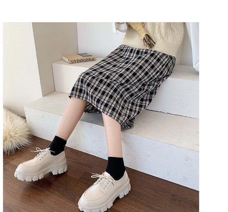 Faux Leather Platform Lace-Up Shoes BH22 MK Kawaii Store