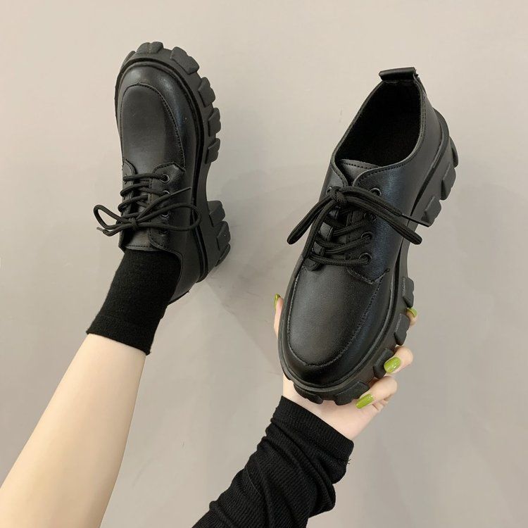 Plain Platform Chunky Heel Oxfords BH7 MK Kawaii Store