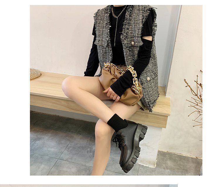 Plain Platform Chunky Heel Oxfords BH7 MK Kawaii Store