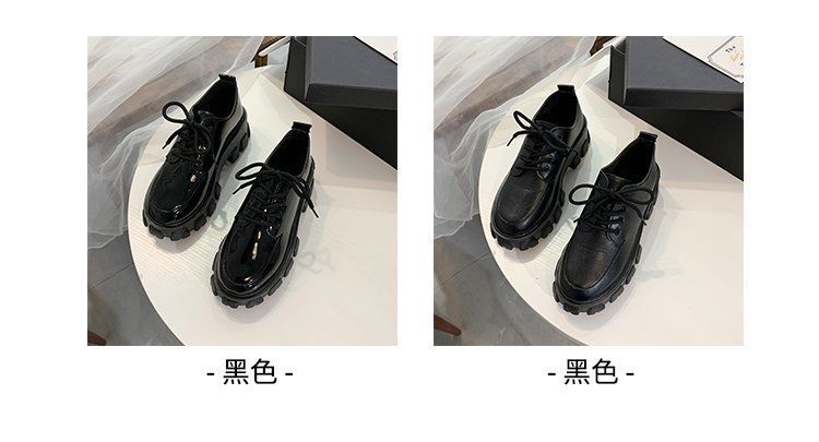 Plain Platform Chunky Heel Oxfords BH7 MK Kawaii Store