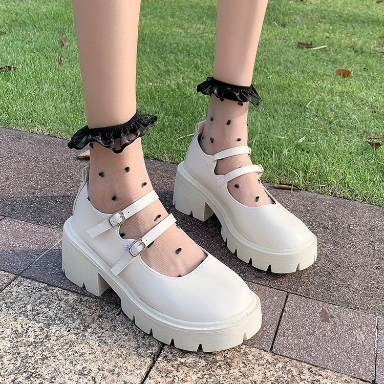 Platform Block Heel Mary Jane Shoes BH3 MK Kawaii Store