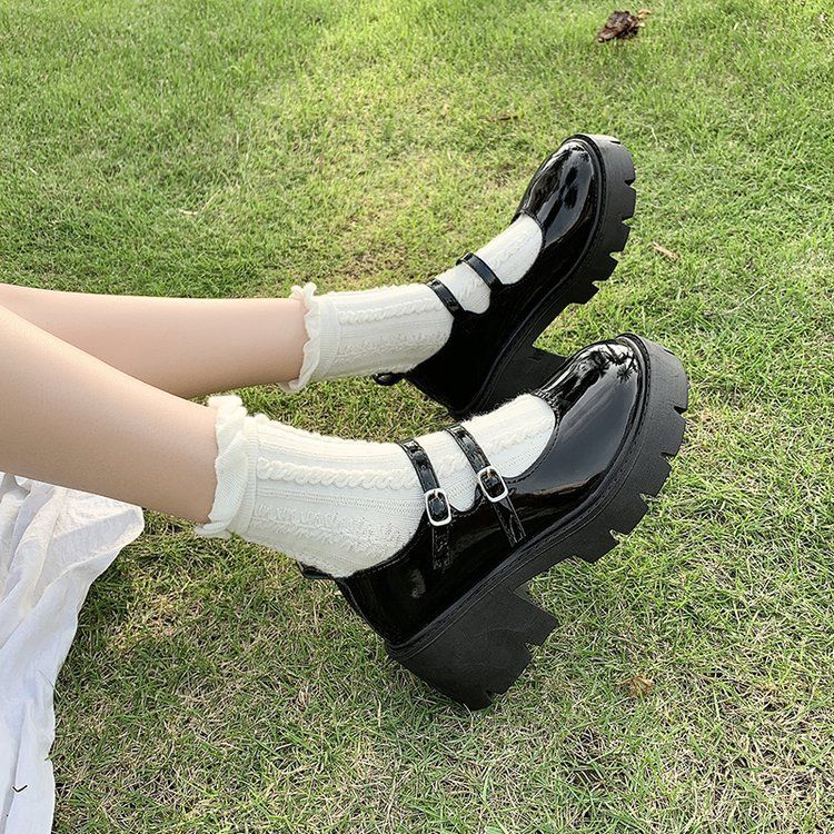 Platform Block Heel Mary Jane Shoes BH3 MK Kawaii Store