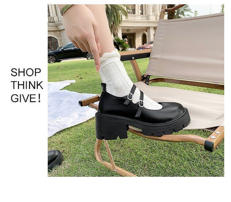 Platform Block Heel Mary Jane Shoes BH3 MK Kawaii Store