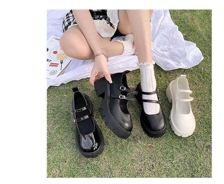 Platform Block Heel Mary Jane Shoes BH3 MK Kawaii Store