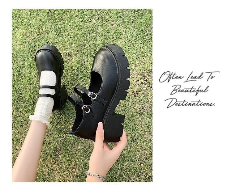 Platform Block Heel Mary Jane Shoes BH3 MK Kawaii Store