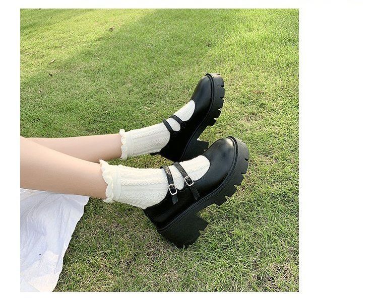 Platform Block Heel Mary Jane Shoes BH3 MK Kawaii Store