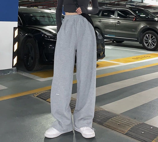 Plain Wide Leg Sweatpants dd11 MK Kawaii Store