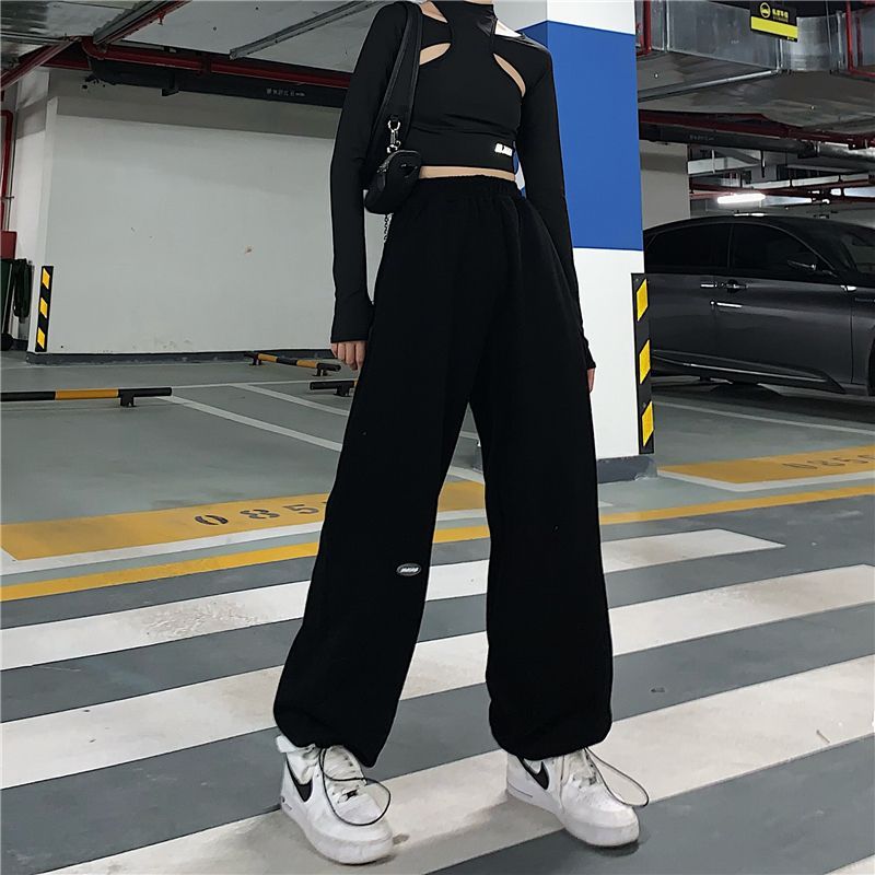 Plain Wide Leg Sweatpants dd11 MK Kawaii Store