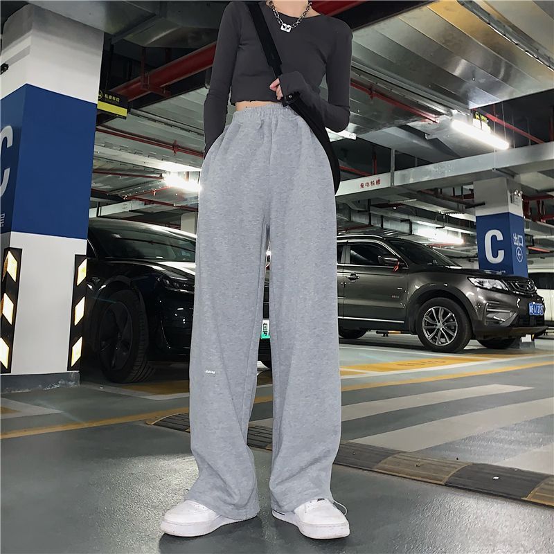 Plain Wide Leg Sweatpants dd11 MK Kawaii Store