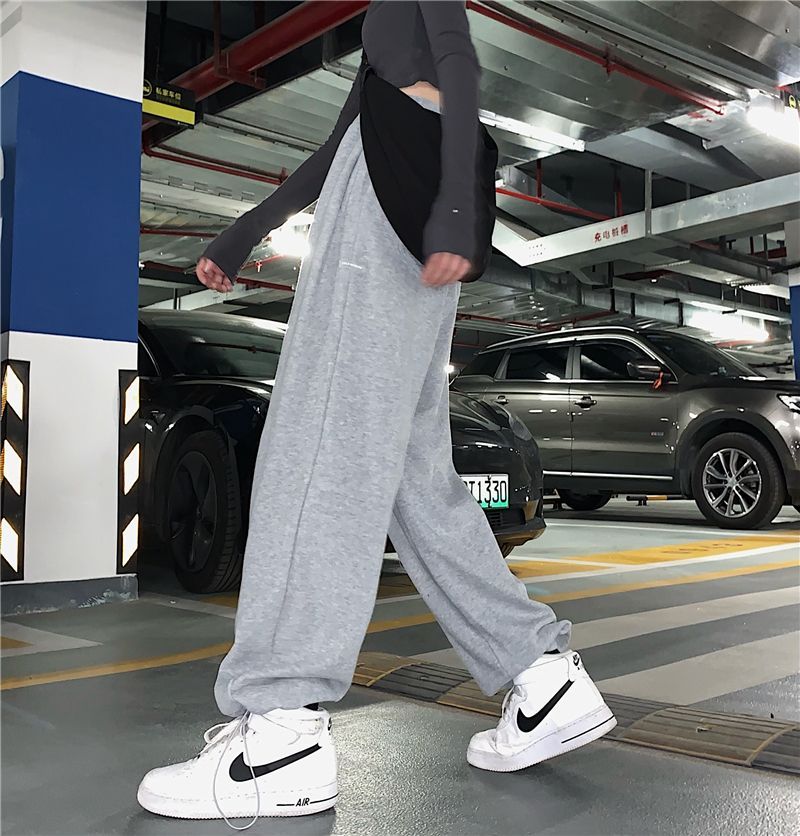 Plain Wide Leg Sweatpants dd11 MK Kawaii Store