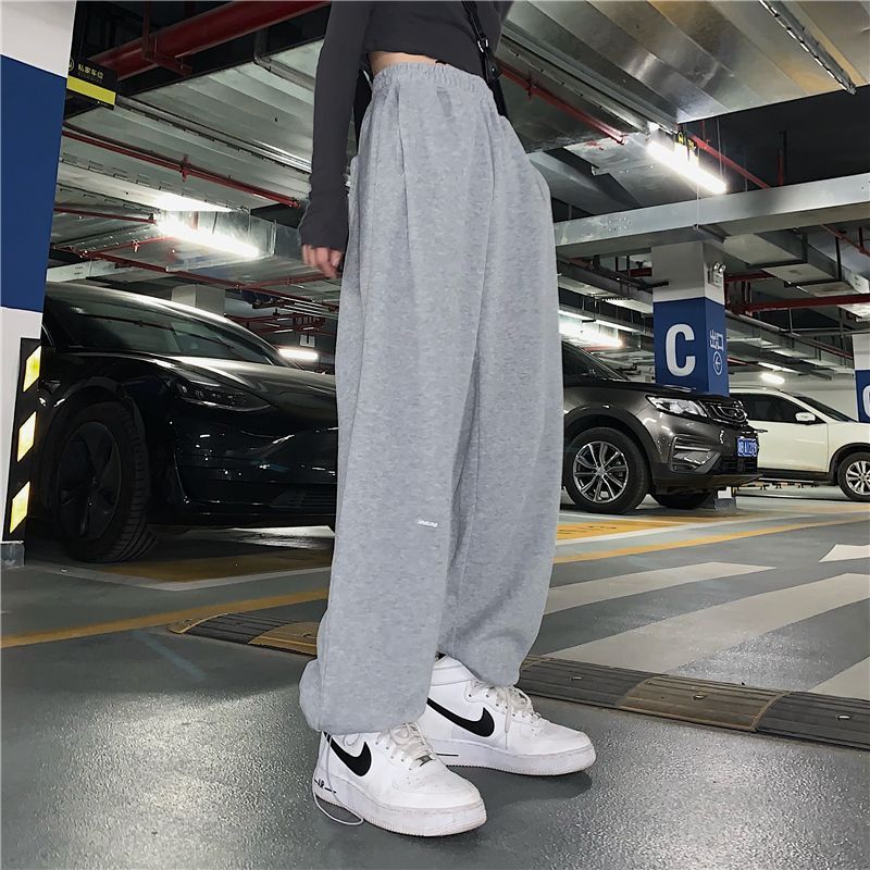 Plain Wide Leg Sweatpants dd11 MK Kawaii Store