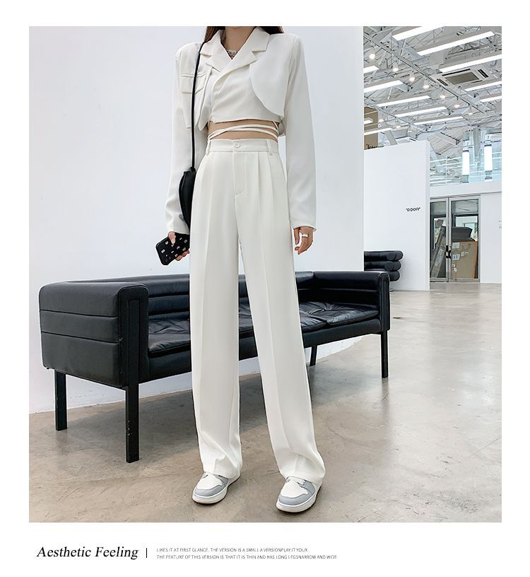 High-Waist Wide-Leg Trousers dd30 MK Kawaii Store