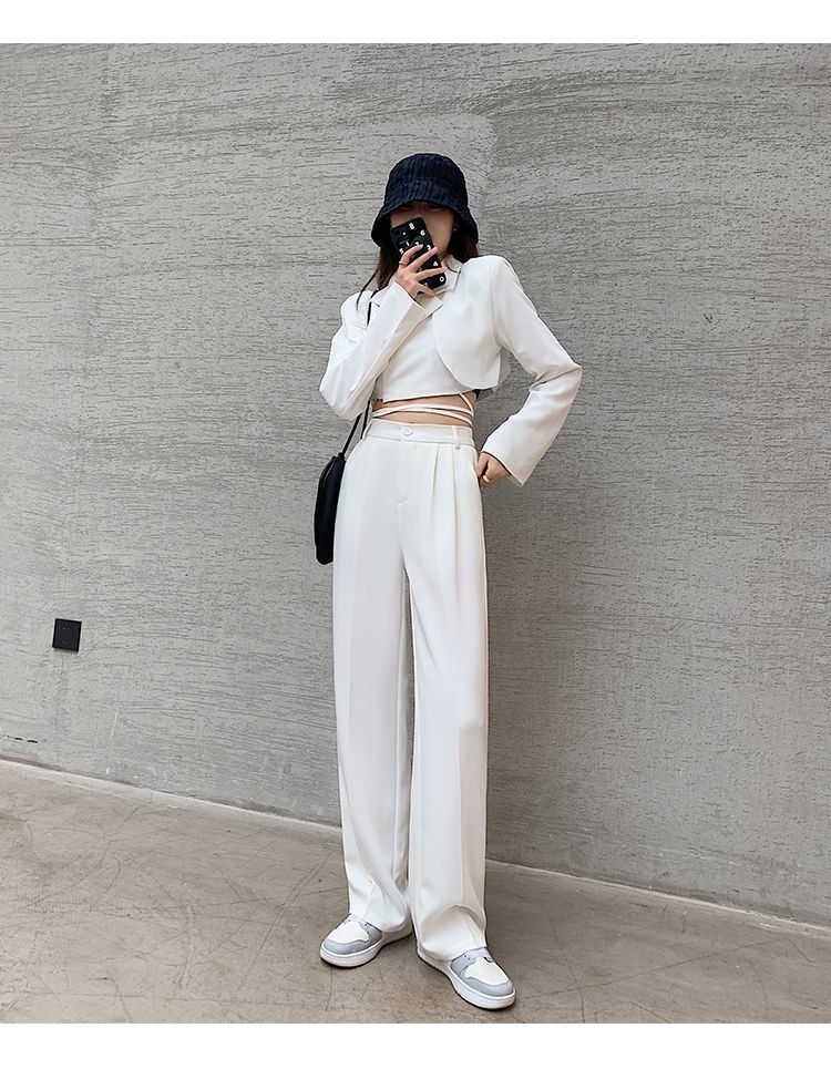 High-Waist Wide-Leg Trousers dd30 MK Kawaii Store