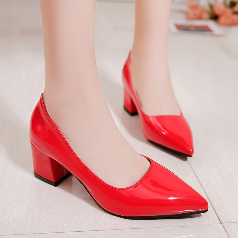 Block-Heel Pointy Pumps (Various Designs) BL33 MK Kawaii Store