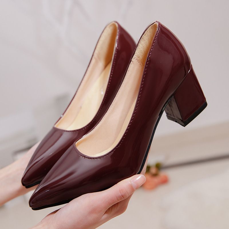 Block-Heel Pointy Pumps (Various Designs) BL33 MK Kawaii Store