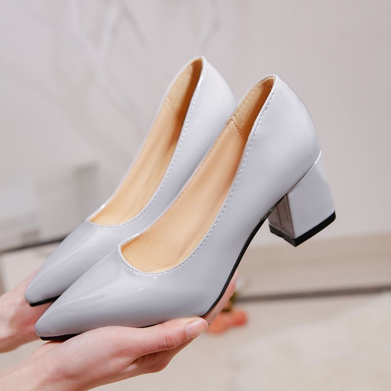 Block-Heel Pointy Pumps (Various Designs) BL33 MK Kawaii Store