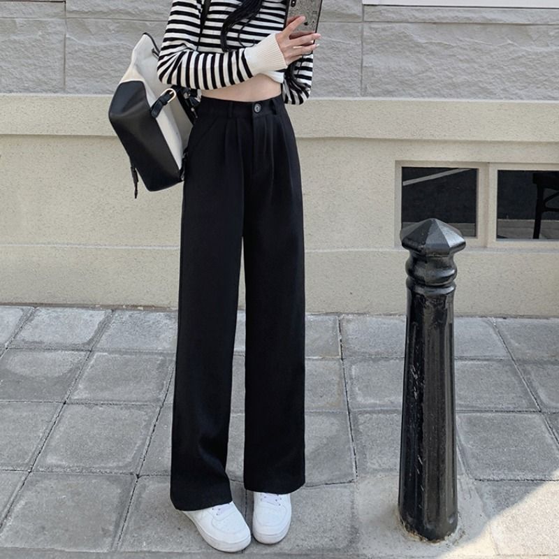 High Waist Wide Leg Dress Pants dd5 MK Kawaii Store