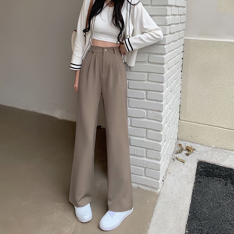 High Waist Wide Leg Dress Pants dd5 MK Kawaii Store