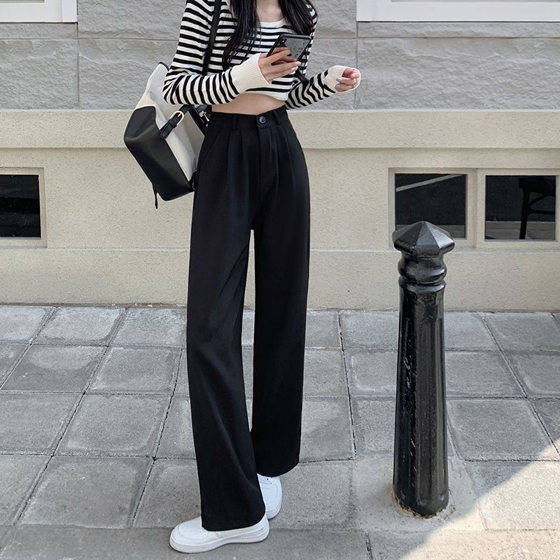 High Waist Wide Leg Dress Pants dd5 MK Kawaii Store