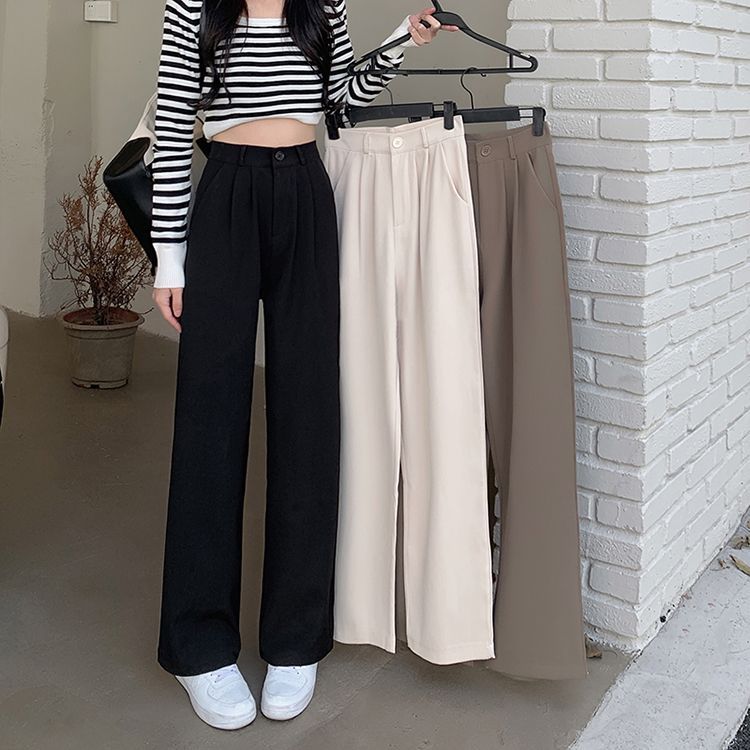 High Waist Wide Leg Dress Pants dd5 MK Kawaii Store
