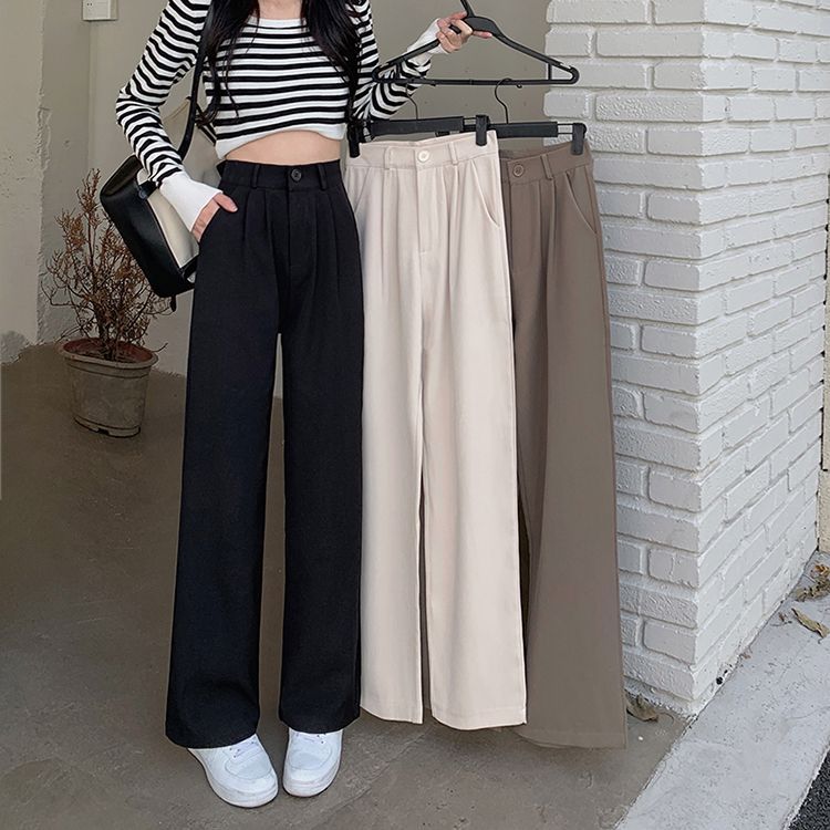 High Waist Wide Leg Dress Pants dd5 MK Kawaii Store