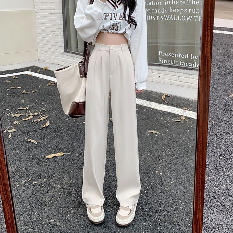 High Waist Wide Leg Dress Pants dd5 MK Kawaii Store