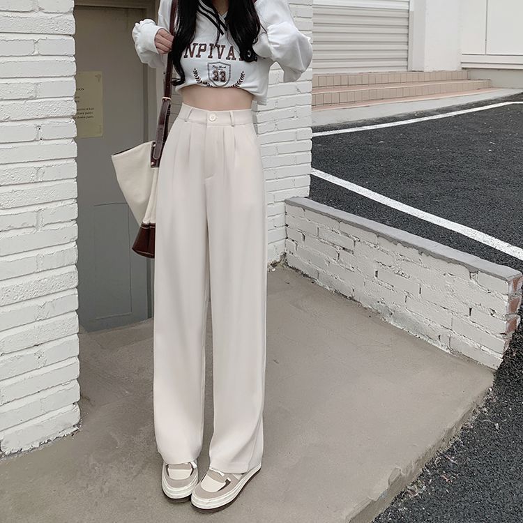 High Waist Wide Leg Dress Pants dd5 MK Kawaii Store