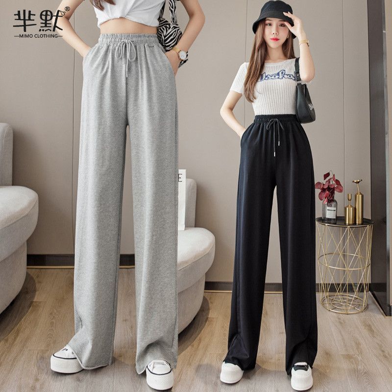 Drawstring Wide Leg Sweatpants dd13 MK Kawaii Store