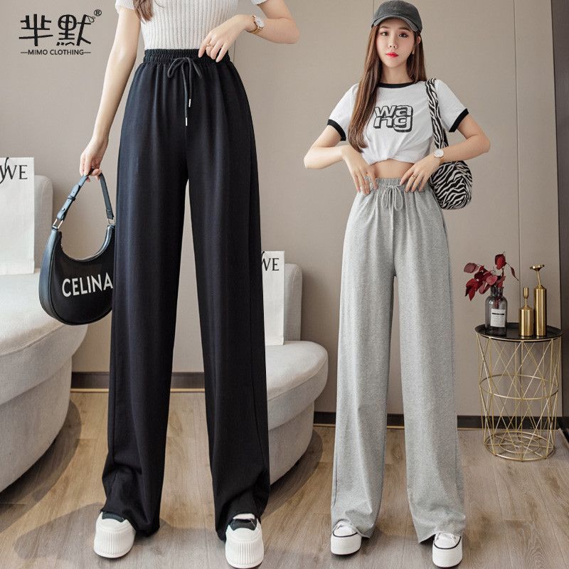 Drawstring Wide Leg Sweatpants dd13 MK Kawaii Store