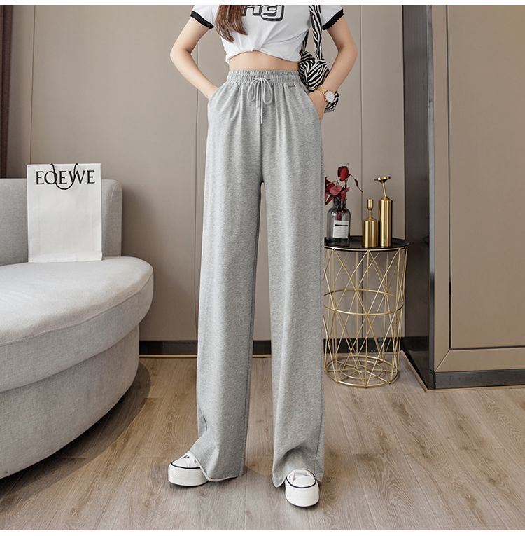 Drawstring Wide Leg Sweatpants dd13 MK Kawaii Store