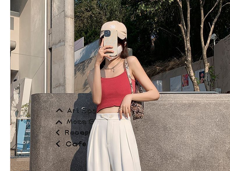 High Waist Wide Leg Dress Pants (Various Designs) dd25 MK Kawaii Store