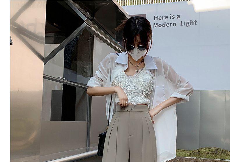 High Waist Wide Leg Dress Pants (Various Designs) dd25 MK Kawaii Store