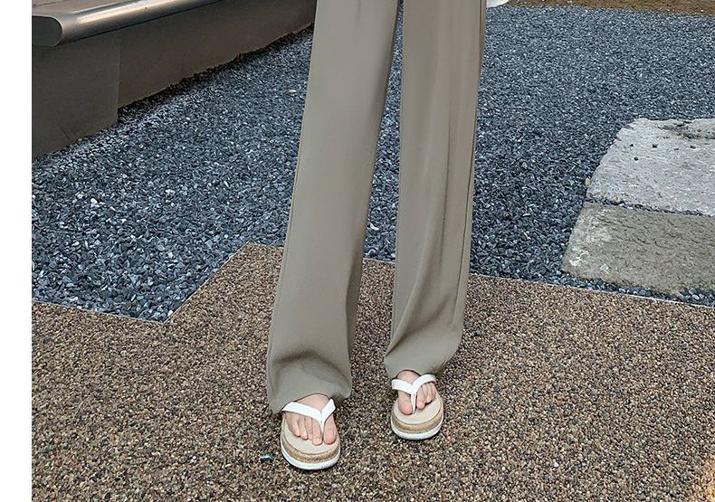 High Waist Wide Leg Dress Pants (Various Designs) dd25 MK Kawaii Store