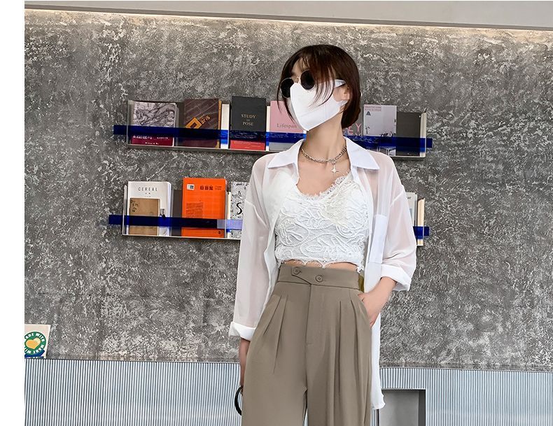 High Waist Wide Leg Dress Pants (Various Designs) dd25 MK Kawaii Store