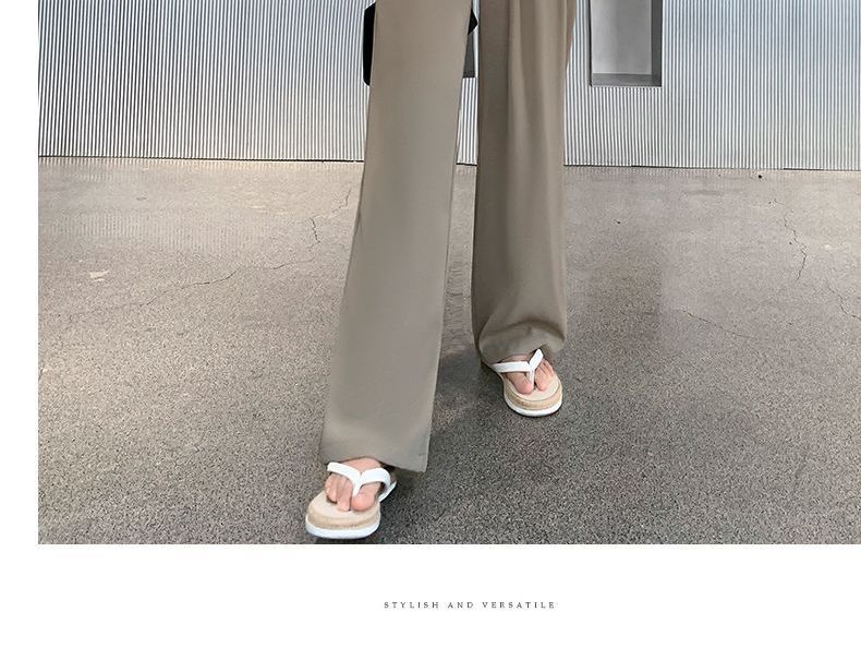 High Waist Wide Leg Dress Pants (Various Designs) dd25 MK Kawaii Store