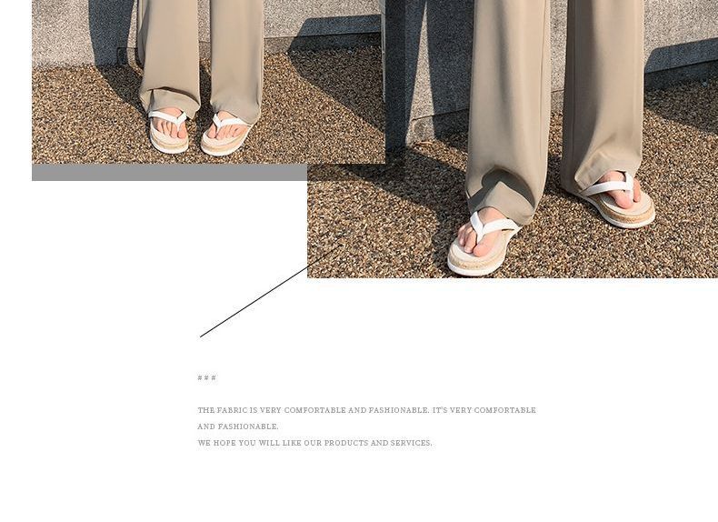 High Waist Wide Leg Dress Pants (Various Designs) dd25 MK Kawaii Store