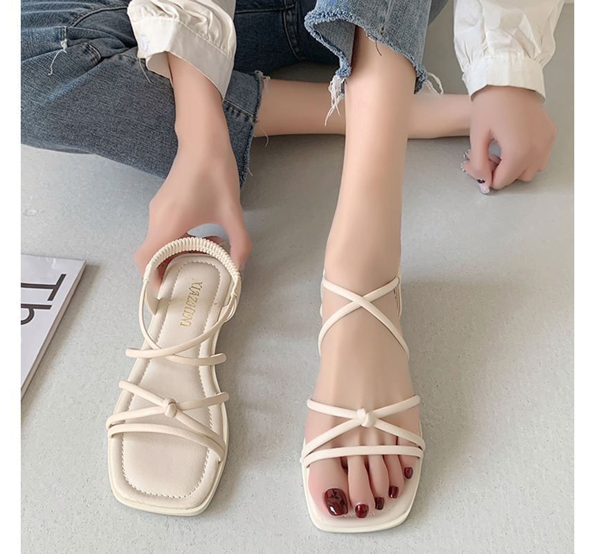 Strappy Flat Sandals cc7 MK Kawaii Store
