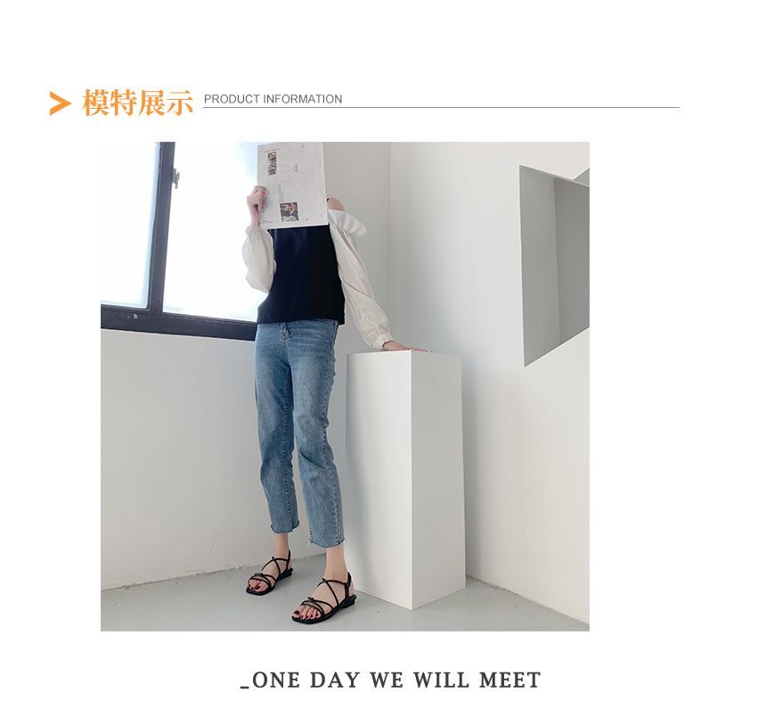 Strappy Flat Sandals cc7 MK Kawaii Store