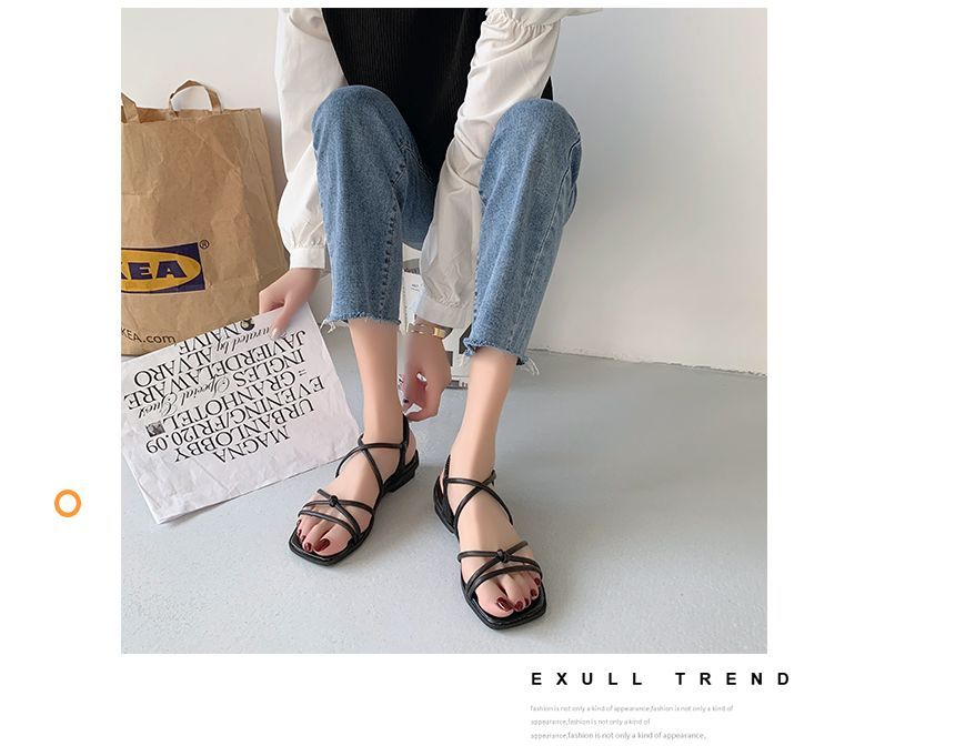 Strappy Flat Sandals cc7 MK Kawaii Store