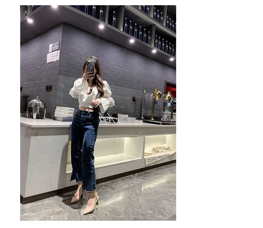 High-Heel Slingback Sandals cc32 MK Kawaii Store