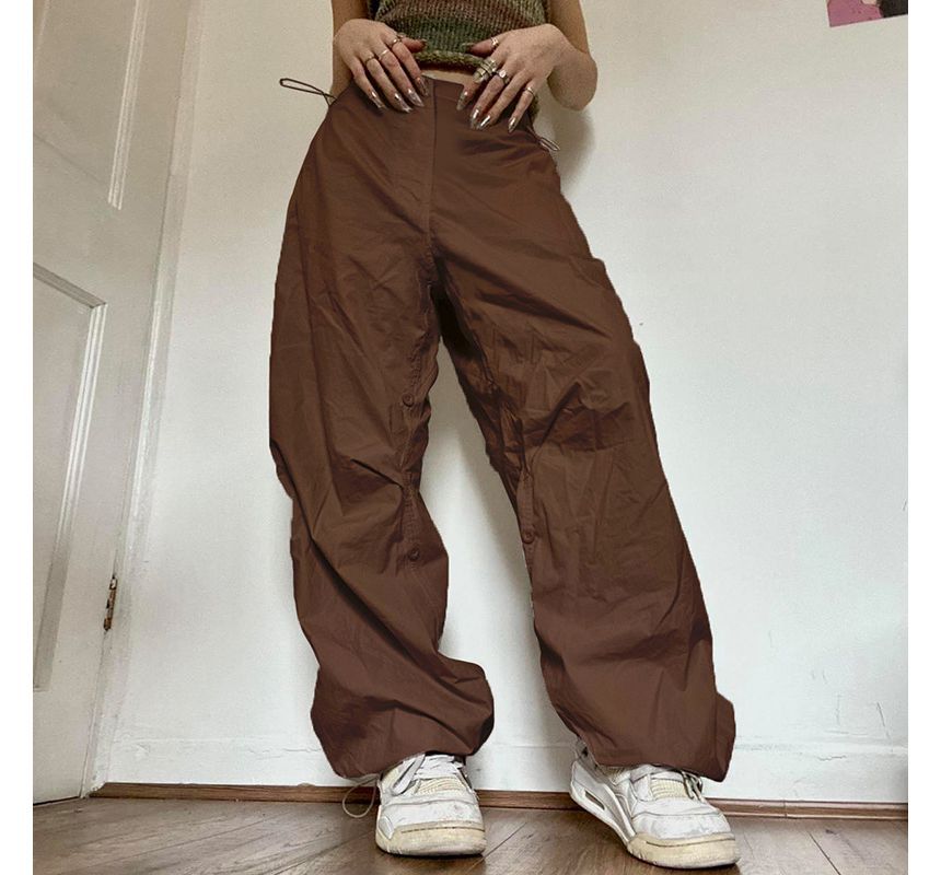 High Waist Wide Leg Cargo Pants dd2 MK Kawaii Store